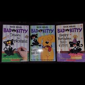 3 Bad Kitty Chapter Books / Ages 7-10 / Good Condition